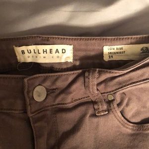 Bullhead jeans, size 24, low rise, skinniest